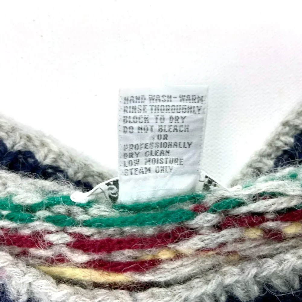 Vintage Susann D Fair Isle Wool Knit Winter Sweater Sz M - Picture 15 of 16